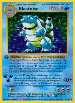 Blastoise, Base, 2/102, English card artwork