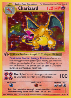 Charizard, Base, 4/102, English card artwork