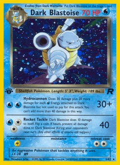 Dark Blastoise, Team Rocket, 3/82, English card artwork