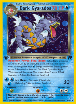 Dark Gyarados, Team Rocket, 8/82, English card artwork