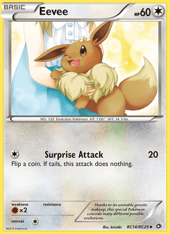 Eevee, Legendary Treasures, RC14, English card artwork