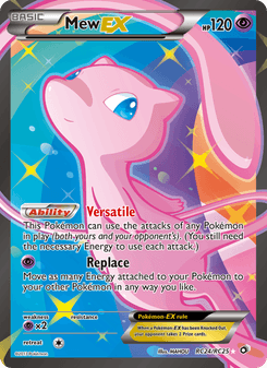 Mew-EX, Legendary Treasures, RC24, English card artwork