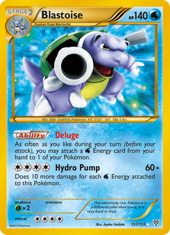 Blastoise, Plasma Storm, 137/135, English card artwork