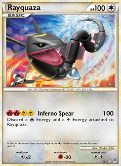Rayquaza, Call of Legends, SL10, English card artwork