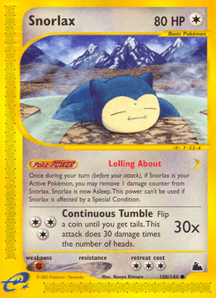 Snorlax, Skyridge, 100/144, English card artwork