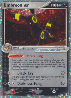 Umbreon ex, Unseen Forces, 112/115, English card artwork