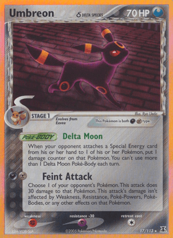 Umbreon δ, Delta Species, 17/113, English card artwork