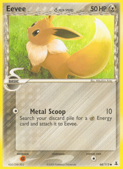 Eevee δ, Delta Species, 68/113, English card artwork