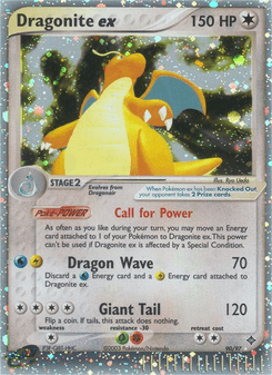 Dragonite ex, Dragon, 90/97, English card artwork