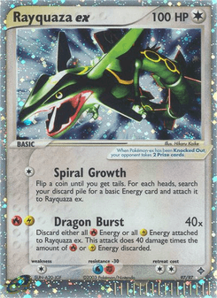 Rayquaza ex, Dragon, 97/97, English card artwork