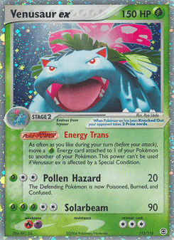 Venusaur ex, FireRed & LeafGreen, 112/112, English card artwork
