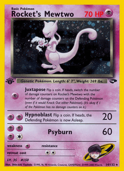 Rocket's Mewtwo, Gym Challenge, 14/132, English card artwork