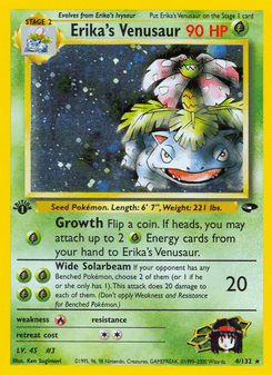 Erika's Venusaur, Gym Challenge, 4/132, English card artwork