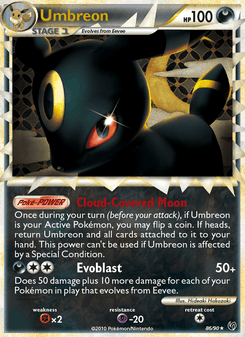 Umbreon, HS—Undaunted, 86/90, English card artwork