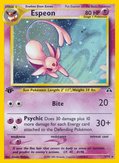 Espeon, Neo Discovery, 1/75, English card artwork