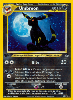 Umbreon, Neo Discovery, 13/75, English card artwork