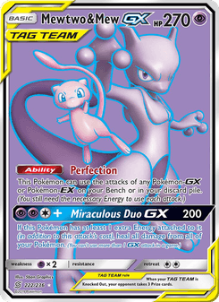 Mewtwo & Mew-GX, Unified Minds, 222/236, English card artwork