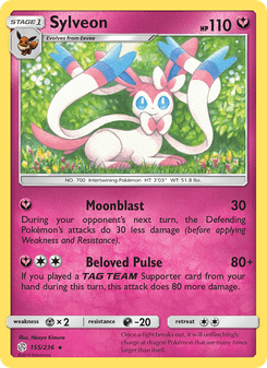 Sylveon, Cosmic Eclipse, 155/236, English card artwork