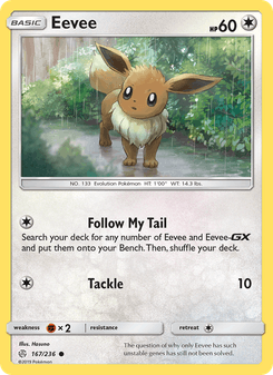 Eevee, Cosmic Eclipse, 167/236, English card artwork
