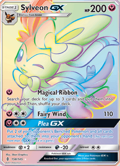 Sylveon-GX, Guardians Rising, 158/145, English card artwork