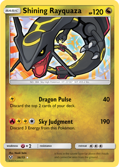 Shining Rayquaza, Shining Legends, 56/73, English card artwork