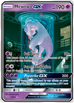 Mewtwo-GX, Shining Legends, 78/73, English card artwork