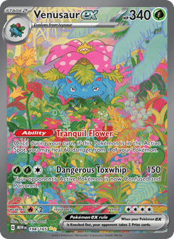 Venusaur ex, 151, 198/165, English card artwork