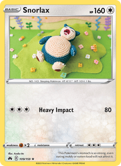 Snorlax, Crown Zenith, 109/159, English card artwork