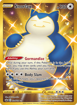 Snorlax, Chilling Reign, 224/198, English card artwork