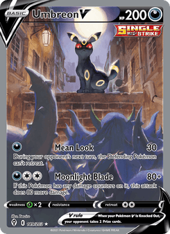 Umbreon V, Evolving Skies, 189/203, English card artwork