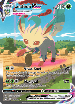Leafeon VMAX, Evolving Skies, 205/203, English card artwork