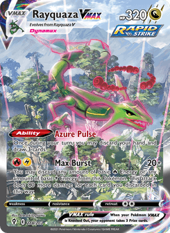 Rayquaza VMAX, Evolving Skies, 218/203, English card artwork