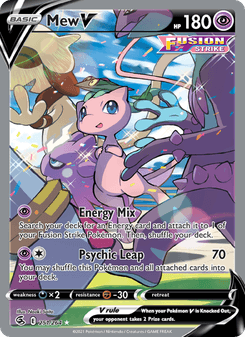 Mew V, Fusion Strike, 251/264, English card artwork