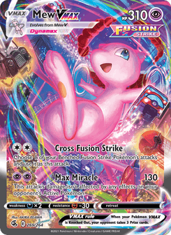 Mew VMAX, Fusion Strike, 269/264, English card artwork