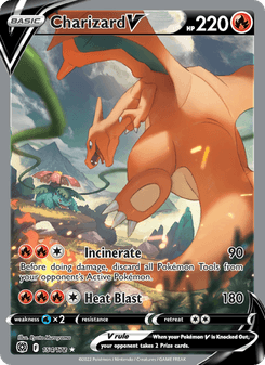Charizard V, Brilliant Stars, 154/172, English card artwork