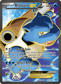 Blastoise-EX, XY, 142/146, English card artwork