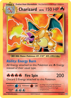 Charizard, Evolutions, 11/108, English card artwork